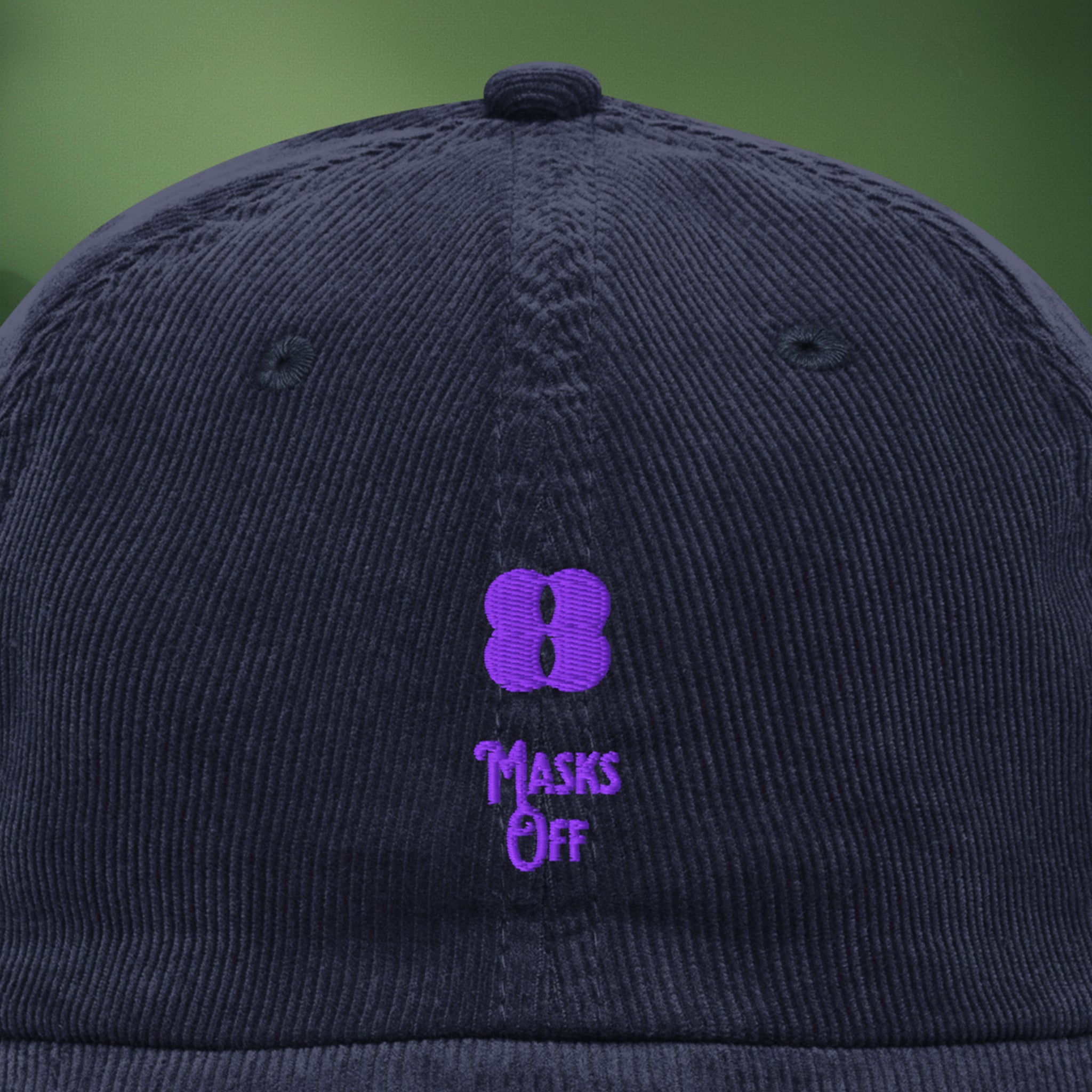 Masks Off Corduroy Cap – Midnight Indigo