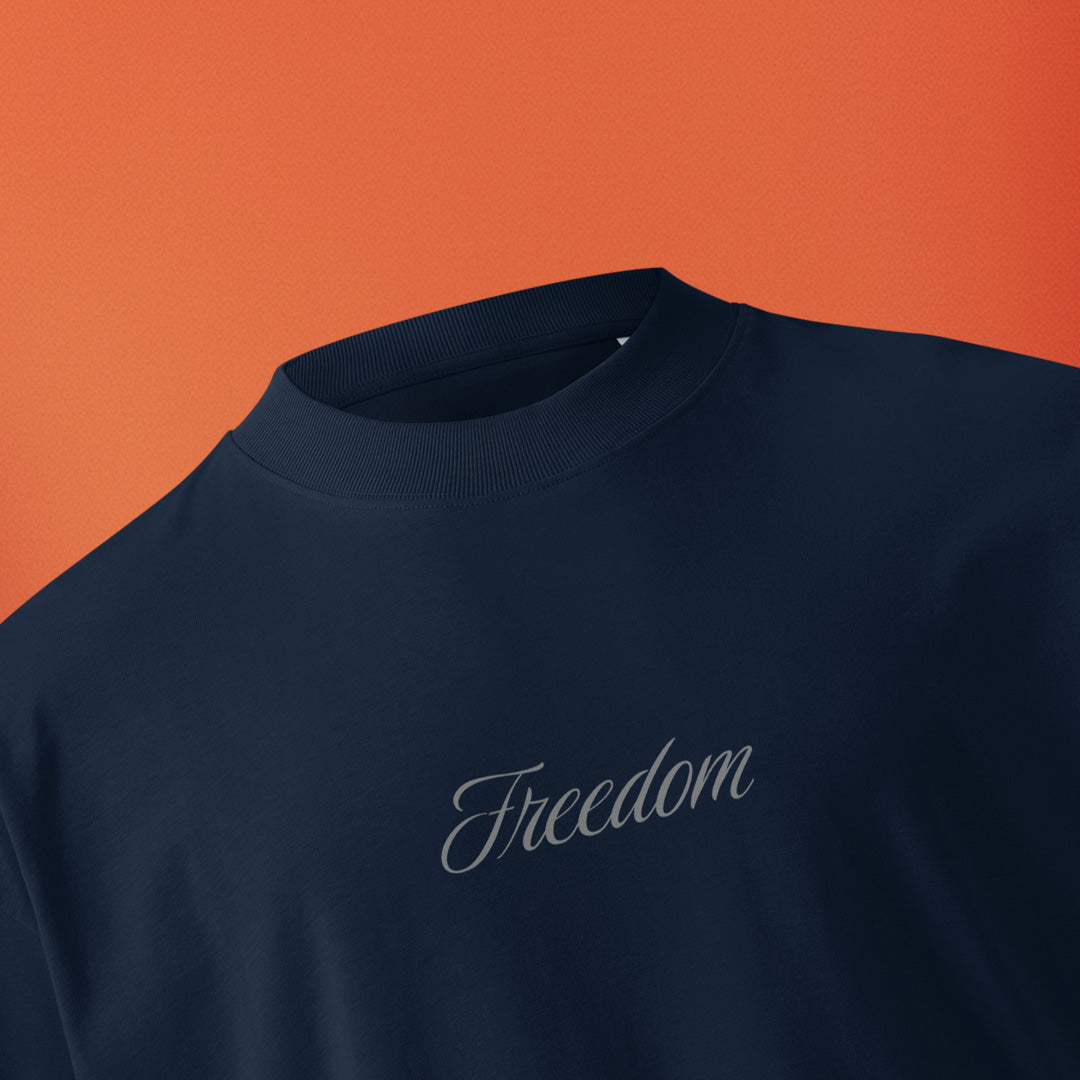 Break Free Oversized Tee – Deep Navy