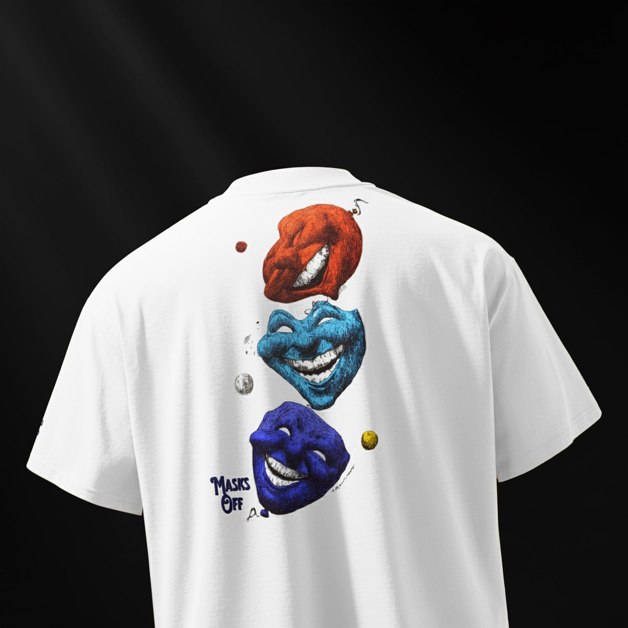 Masks Off Oversized Tee – Pure White