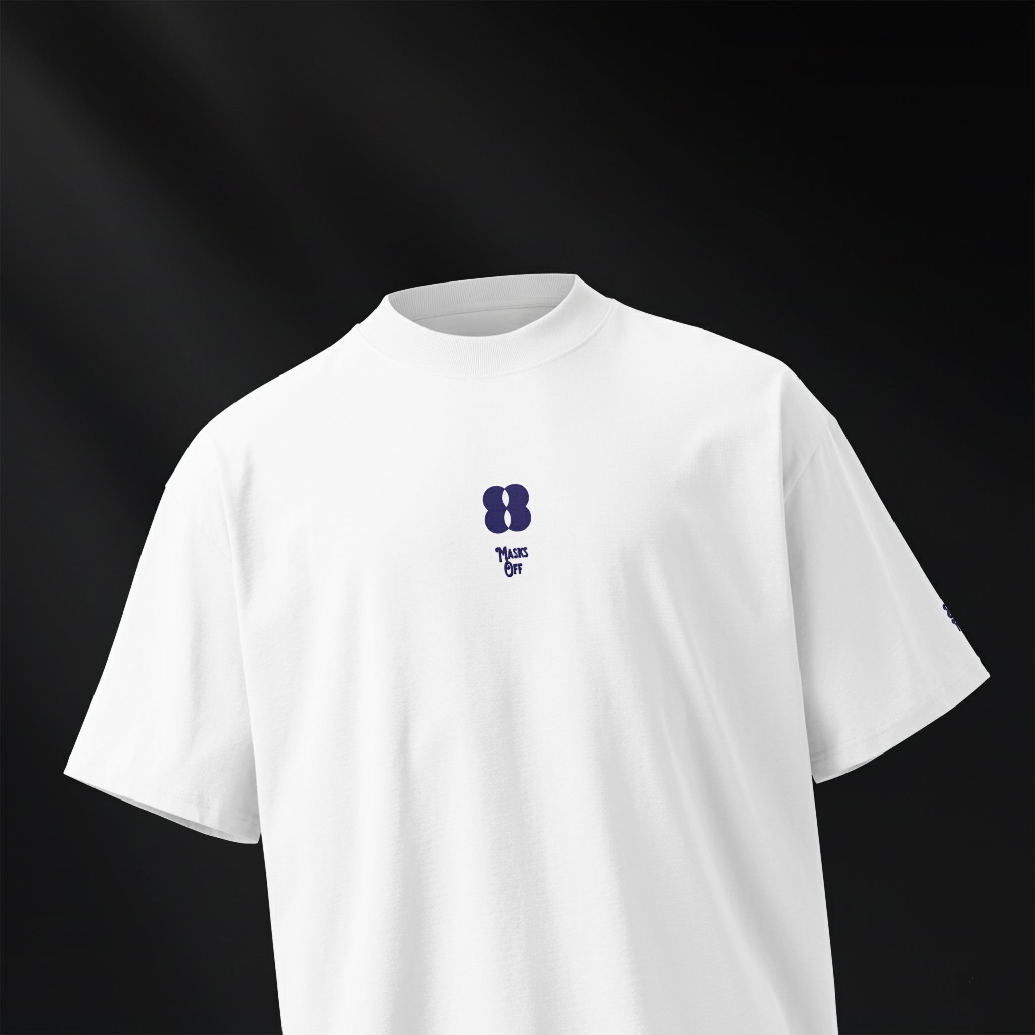 Masks Off Oversized Tee – Pure White